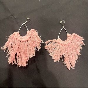 3 For $20! Pink Fringe Earrings
